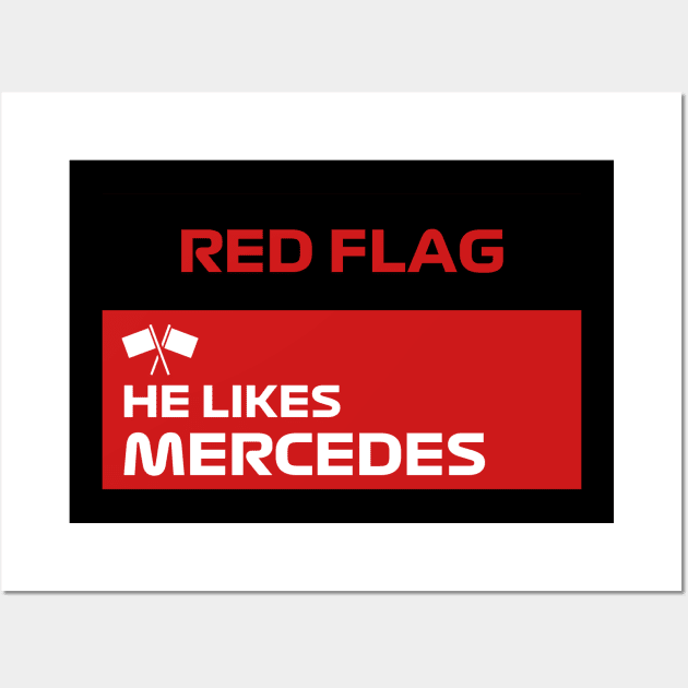 F1 Red Flag Graphic Wall Art by Formula Ghostly